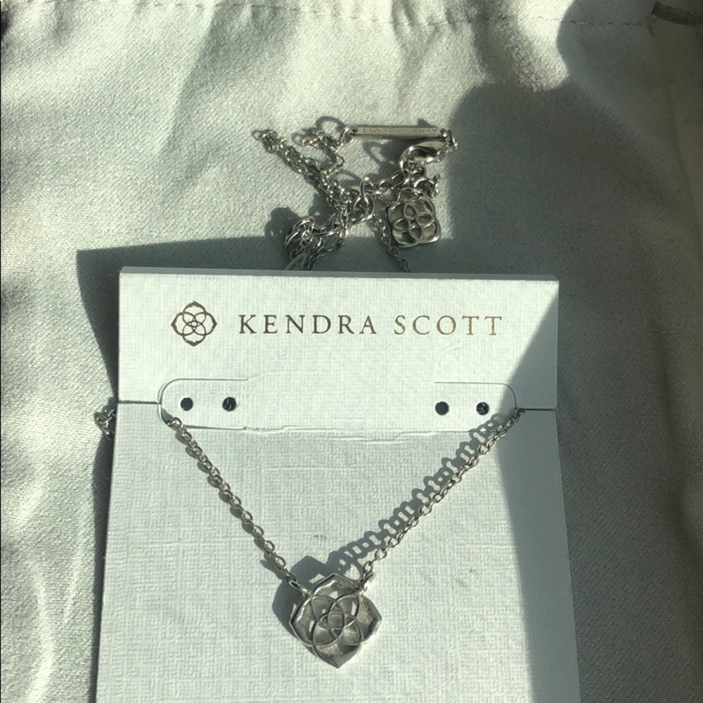 Silver Kendra Scott logo necklace